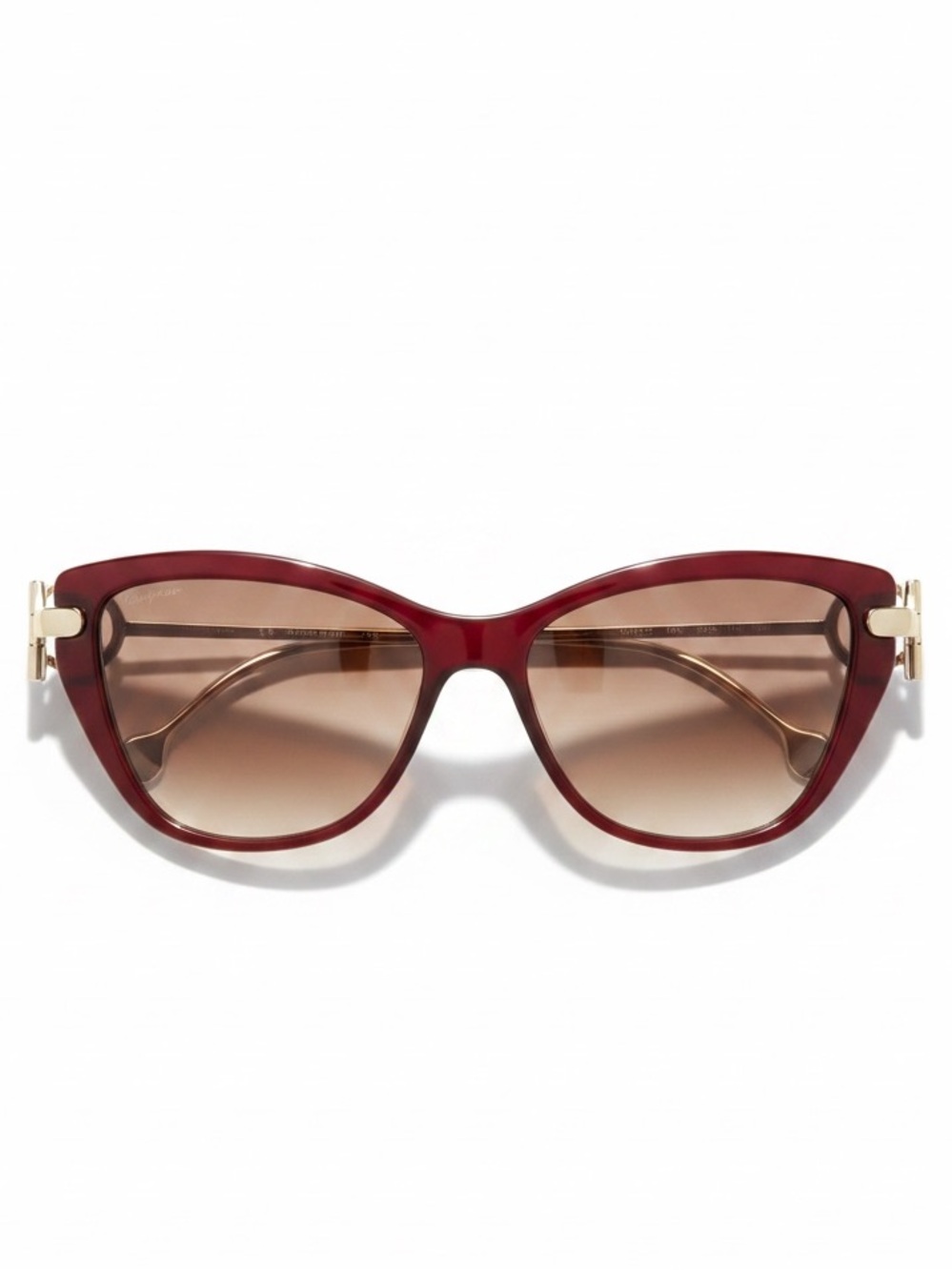 Salvatore Ferragamo SF928S Cat Eye Sunglasses Wine Brown Gradient NWT
